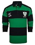 Ireland Longsleeve Striped Irish Rugby, Green, Blue, X-Large