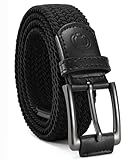 CHAOREN Mens Stretch Belt - 1 3/8" Elastic Braided Golf Belt for Men Women - Stretchy Web Fit Summer Casual Jeans