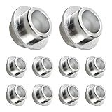 Runseaway 10Pcs Aluminum Inline Skate Bearing Spacers, Self-Centering Bushing for 8mm Axles, Roller Skate Wheel Spacer Gasket, Silver Skating Parts