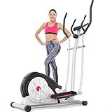 ANCHEER Elliptical Exercise Machine, Ultra-Silent Magnetic Elliptical Training Machines for Home Gym with Pulse Rate Grips, LCD Monitor, 8 Resistance Levels Max 380Lbs