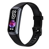 Fitness Tracker with Heart Rate/Blood Oxygen/Sleep Monitor, 20+ Sports Modes Smart Watches for Women/Men, Activity & Step Tracker Smart Watch for Android/iOS Phones (Black)
