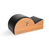 AeroPilates Stamina Products Posture Corrector Pilates Barrel with Upholstered Surface and Built In Handle for Strength Training, Wood and Black