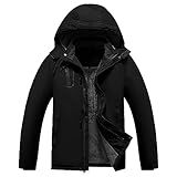 Dr.Cyril Kid's Waterproof Ski Jacket Warm Fleece Lined Hooded Boy's and Girl's Winter Jacket Breathable Removable Coat