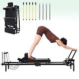 Fairgom Foldable Pilates Reformer Machine, Dual Resistance with Springs and Cords, Pilates Equipment for Home and Gym Use, Suitable for Advanced and Beginners Users, Up to 400 lbs Capacity