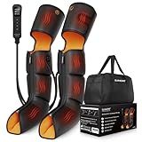 QUINEAR Leg Massager, 3-in-1 Foot Calf & Thigh Massager with Heat and Compression Therapy, Leg Massage Boots for Swollen Legs, Edema, RLS Pain Relief, FSA HSA Eligible