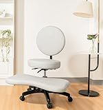 BUBHA Meditation Chair with Reclining Backrest, Adjustable Height & Leg Rest – Ergonomic Criss Cross & Cross Legged Office Chair with Wheels for ADHD, Kneeling & Yoga Soul Seat