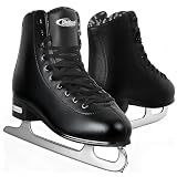 Nattork Figure Skates for Boys and Girls Excellence Stainless Steel Blades Ice Figure Skating with Enhanced Support Strength Performance and Ultimate Comfort Black