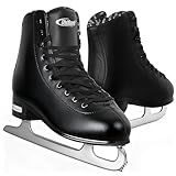 Nattork Figure Skates for Man and Woman Excellence Stainless Steel Blades Ice Figure Skating with Enhanced Support Strength Performance and Ultimate Comfort Black