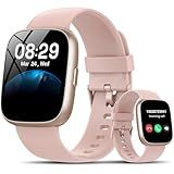 Smart Watch with Alexa Built-in, 1.83" HD Touchscreen Fitness Tracker with Bluetooth Calling, Fitness Watch with Heart Rate/Sleep Monitor/120+ Sports, IP68 Waterproof Smartwatch for Android iOS, Pink