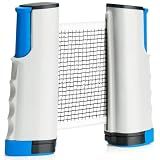 EOTJYAO Retractable Ping Pong Net, Upgrade Table Tennis Net Stands Upright Without Sagging, Ping Pong Net for Any Table, Easy to Use and Portable, Play Indoors & Outdoors, Ping Pong Table Net