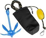 XIALUO Marine Kayak Anchor Kits 3.5 lb Folding Anchor Accessories with 30 ft Rope for Fishing Kayaks, Canoe, Jet Ski, SUP Paddle Board and Small Boats
