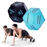 Fitness Mad 12 Sided Exercise Dice for Full Body Training, Cardio & HIIT - Ideal Fitness Accessory for Classes & Home Gym, Foam Workout Dice for Beginners to Experts