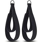 TOBWOLF 2PCS Pilates Double Loop Straps for Reformer, Feet Fitness Equipment Straps, Double Padded D-Ring Loops, Yoga Double Loop Straps Handle Straps, Pilates Reformer Accessories for Home and Gym