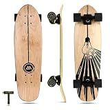Magneto Cruiser Skateboard - Carving & Cruising Children's Skateboard - Double Kicktail & Concave Cruiser Board Deck - Kids Long Board for Beginners - 27.5" x 7.5", Light Bulb, Maple Wood