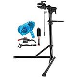 CXWXC Bike Repair Stand -Shop Home Bicycle Mechanic Maintenance Rack- Bike Workstands for Mountain Bike and Road Bike (D:Black Blue)
