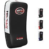 Thai pad, Kickboxing Kick pad, Kick Training Strike Shield MMA Muay Thai Curved X 1 (Black)