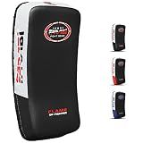 Thai pad, Kickboxing Kick pad, Kick Training Strike Shield MMA Muay Thai Curved X 1 (Black)