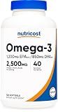 Nutricost Omega 3 Fish Oil (2500MG) 120 Softgels, 40 Servings