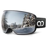 Lamicall Ski Goggles with Ultra HD Lens - 100% UV Protection, 3X Anti-Fog & OTG Design, for Men & Women, Gifts for Skiing, Snowboarding, Snowmobile