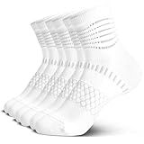 IRAMY Compression Socks for Women Men Coolmax Moisture Wicking Ankle Support Socks Plantar Fasciitis Relief 3 Pairs