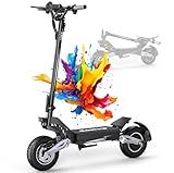 T10 Electric Scooter for Adults, 48V 18AH Battery Up to 46 Miles Long Range & 900W Motor, 34 MPH Max Speed, 11 Inch All-Terrain Tires Folding Commuter E Scooter with Dual Suspension & HD LCD Display