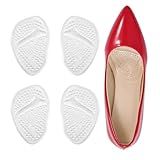 Ball of Foot Cushions, Metatarsal Pads Women, Forefoot Pads Stop Feet from Sliding Forward, Non-Slip Weight Shifting Comfort Insoles Inserts Pad for High Heel Shoes (Clear, one Size fits All)