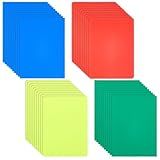 OLYCRAFT 40Pcs 4 Colors PVC Referee Penalty Cards 4.3x3.1 Inch Referee Card Sets Soccer Referee Blue Red Green and Yellow with Tag Chains for Sports Competition Game Football Penalty Card