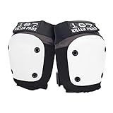 187 Killer Pads Fly Knee Pads - Grey w/White Caps - Large (Grey/White, Medium)