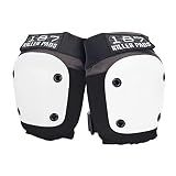 187 Killer Pads Fly Knee Pads - Grey w/White Caps - Large (Grey/White, Medium)