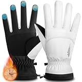 rivmount Winter Waterproof Ski Snow Warm Gloves for Women Men, Windproof Cold Weather Thermal with Touchscreen Fingers, for Running Driving Cycling Hiking Biking Outdoor Sports Daily Work