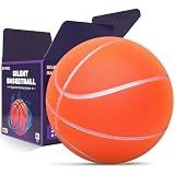 BYYNNE Silent Basketball Size 7 (29.5") – Noiseless Indoor Basketball for Quiet Dribbling and Indoor Training, Pro Grooved Airless PU Foam Basketball – Real Feel Higher Bounce Quieter (Orange)