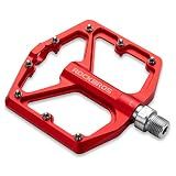 ROCKBROS Aluminum MTB Pedals Wide Platform Flat Pedals with Sealed Bearings