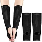 ROOCHKD Volleyball Arm Sleeves Passing Forearm Sleeves Compression Arm Guard Sports Training Arm Protector for Kids & Adult (Thumb Hole, M)