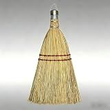 12 Inch Corn Handmade Broom Mini Whisk Made of Natural Corn Broom Straw with a Solid Metal Hang Design for Outdoor Car Porch Debris Dust Dirt Driveways Sidewalks Halloween
