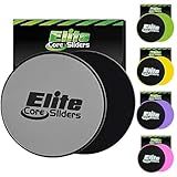 Elite Sportz Equipment Core Sliders, Exercise Gliding Discs for Strengthening, Dual Sided Gliders for Carpet & Hardwood Floors, Strength Training Equipment