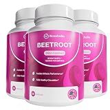 Rosabella Organic Beet Root Capsules - 1300mg Beet Root Powder Aids Healthy Circulation & Vitality, Non-GMO, Beet Root Supplement - 180 Capsules, 90-Day Supply