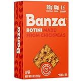 Banza Rotini Pasta from Chickpeas - Gluten Free, High Protein, and Lower Carb Protein Rotini Chickpea Pasta - 8oz