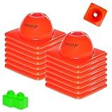 Versatyle Heavy Duty Agility Training Cones for Sports and Kids Coaching, Multipurpose Field Marker Cones, Soccer, Basketball Drills, Bike, Motorcycle Training (2in, Orange, 12 Pack)