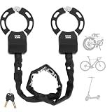 ROCKBROS Bike/Scooter Lock Square Chain Lock 23.4-Inch with Key