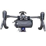 Lumiere & Co. Bike Handlebar Bag w/ 2 Straps & Phone Storage, Small Black