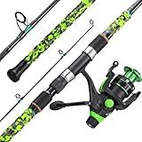 Sougayilang Surf Fishing Rod and Reel Combo Medium/Heavy 3 Piece Travel Spinning Rod with 4000 Size Reel Baitfeeder Combo(11'Green)