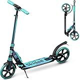 Skidee Kick Scooter for Kids Ages 6-12 - Large Sturdy Wheels, Anti-Shock Suspension with Adjustable Handlebar Up to 41" High - Foldable, Lightweight Scooters for Kids, Teens & Adult, Max Load 220 Lbs