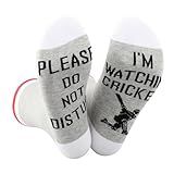 TSOTMO Cricket Novelty Socks for Lovers and Players - Cricketer Gift for Dad (C, CRICKET)