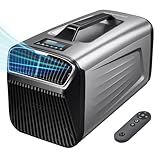 OUTOHOME 5200BTU Portable Tent Air Conditioner for Camping Outdoor and Indoor Use, 400W Consumption Quiet Air conditoning For Truck RV Van and Car Cooling, Small AC for Garage and Pet(Silver)