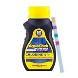 AquaChek Yellow 4-Way Pool and Spa Test Strips - 50 Yellow Test Strips - Swimming Pool Test Strips For pH, Free Chlorine, Total Alkalinity, and Cyanuric Acid - Quick and Accurate Results - Testing Kit