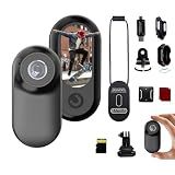 fceoul 1080P Mini Wearable Body Camera, 26g Lightweight Thumb POV Vlog Camera with 16GB Memory Card, 1.0" Screen & Magnetic Mount for Motorcycle Helmet, Cycling, Pets Travel