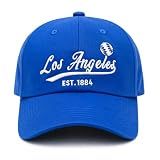 Embroidered City Cotton Los Angeles Baseball Cap, Adjustable Classic Vintage Fans Baseball Hat for Men Women