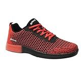 Pyramid Men's Path Lite Seamless Mesh Bowling Shoes - Red/Black Size 10