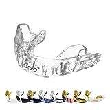 OPRO Instant Custom Fit Moldable Mouth Guard, Dentist Level, Clear/Gold