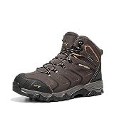NORTIV 8 Men's Ankle High Waterproof Hiking Boots,Brown/Black/Tan,12